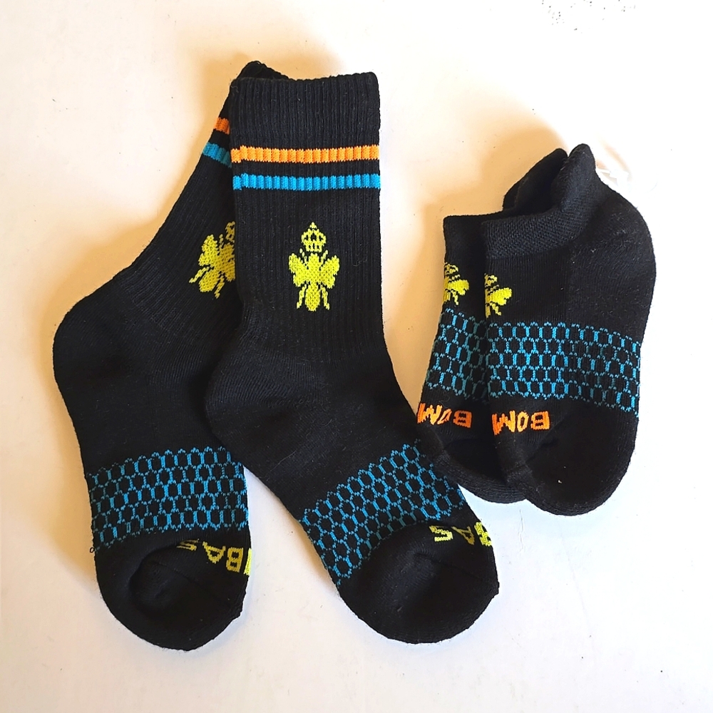 Bombas Kids 2 Pairs 1 Crew 1 bootie socks